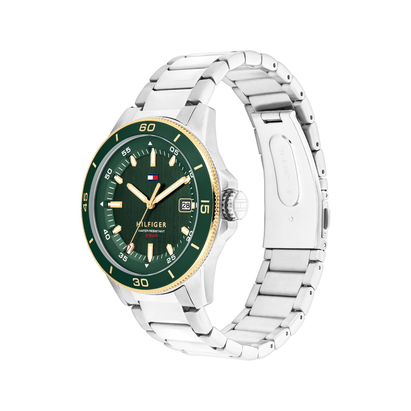 Reloj Análogo Casual Plateado de Hombre