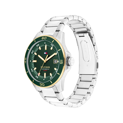 Reloj Análogo Casual Plateado de Hombre