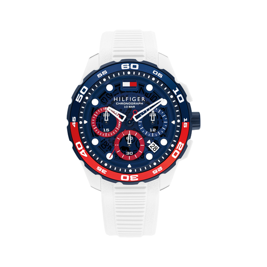 Reloj Análogo Tommy Hilfiger TH-Regatta Cuarzo Azul, Rojo y Blanco de Hombre