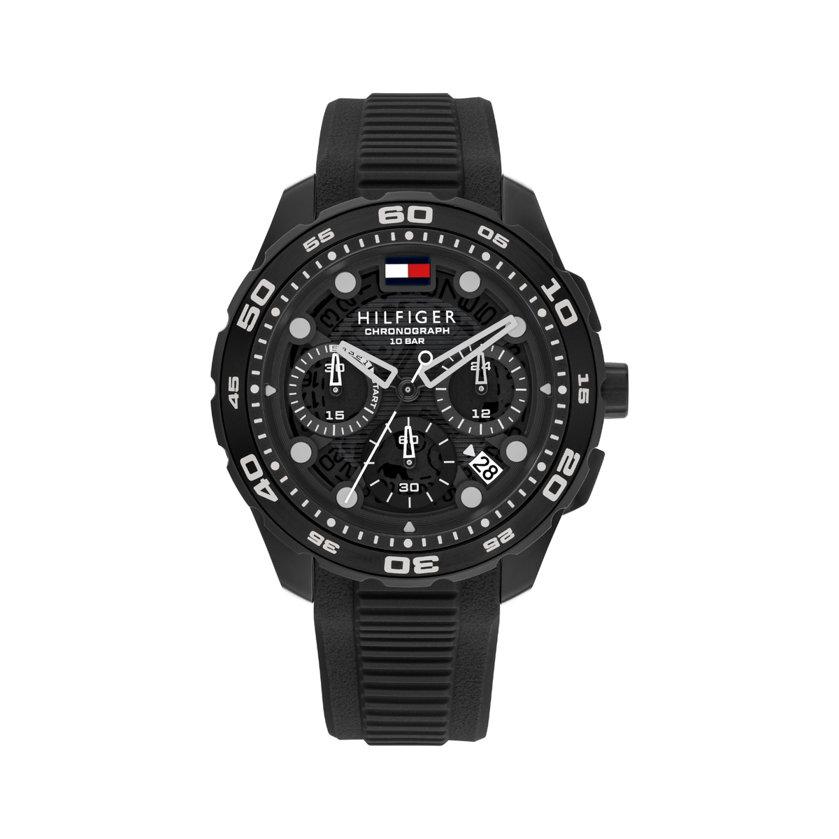 Reloj Análogo Tommy Hilfiger TH-Regatta Cuarzo Negro de Hombre