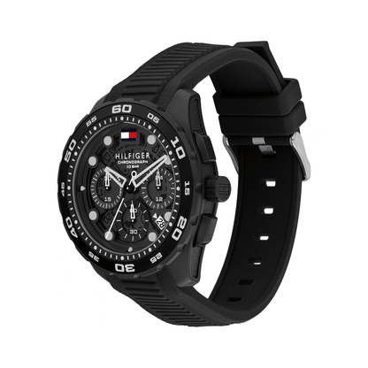 Reloj Análogo Tommy Hilfiger TH-Regatta Cuarzo Negro de Hombre