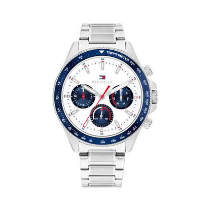 Reloj Análogo Casual Plateado de Hombre
