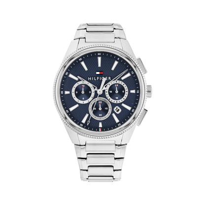 Reloj Análogo Tommy Hilfiger Sam Cuarzo Azul y Plateado de Hombre