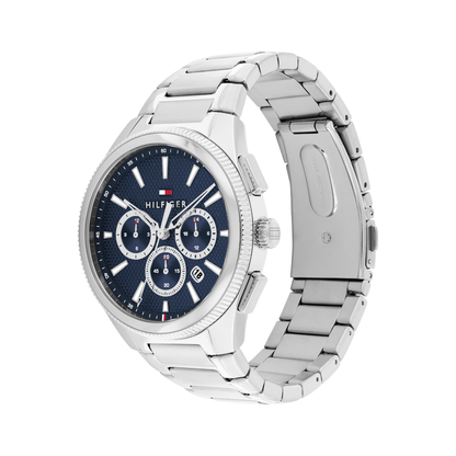Reloj Análogo Tommy Hilfiger Sam Cuarzo Azul y Plateado de Hombre