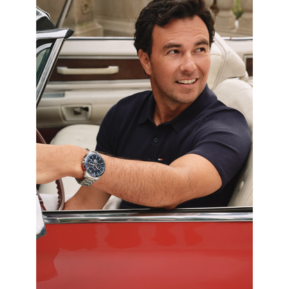 Reloj Análogo Deportivo Plateado de Hombre