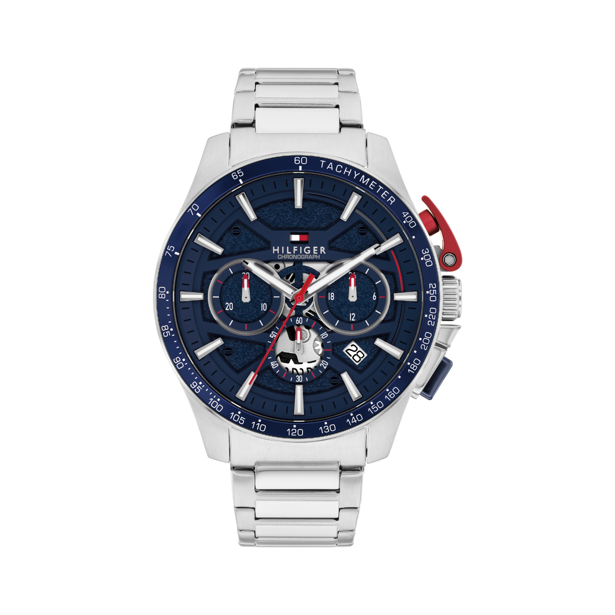 Reloj Análogo Deportivo Plateado de Hombre