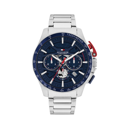 Reloj Análogo Deportivo Plateado de Hombre