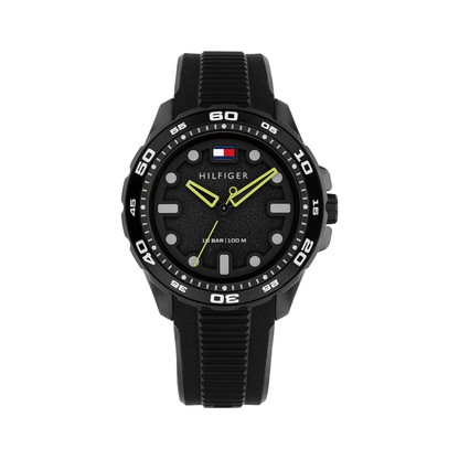 Reloj Análogo Tommy Hilfiger TH Regatta Cuarzo Negro de Hombre