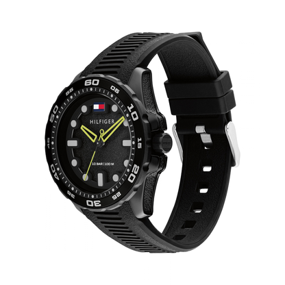 Reloj Análogo Tommy Hilfiger TH Regatta Cuarzo Negro de Hombre