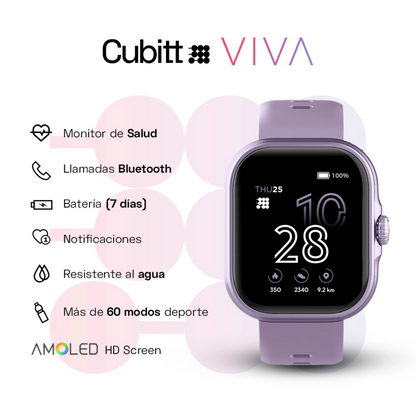 Reloj Digital Smartwatch Sport Lila de Mujer