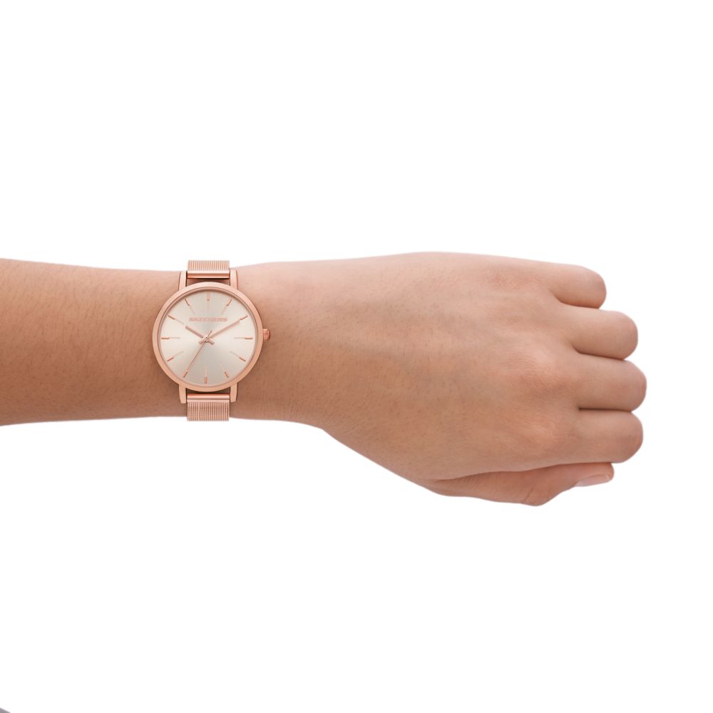 Reloj Análogo Gunmetal Casual Dorado de Mujer