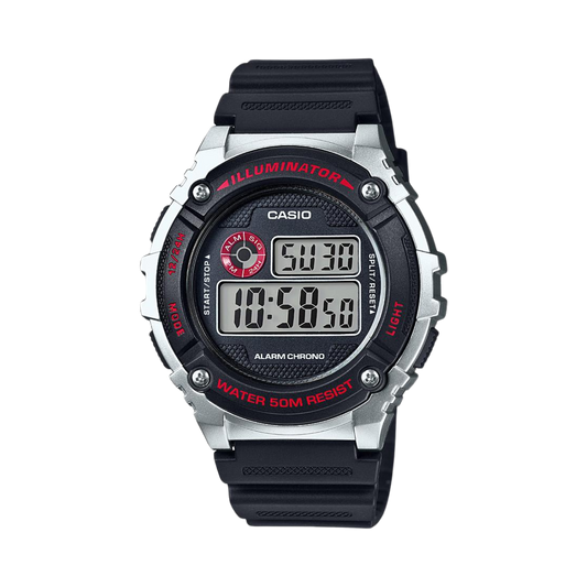 Reloj Digital Illuminator Casual Plateado de Hombre