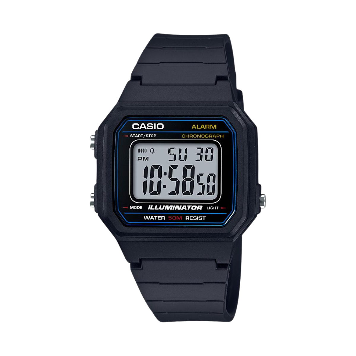 Reloj Digital Illuminator Casual Negro de Hombre