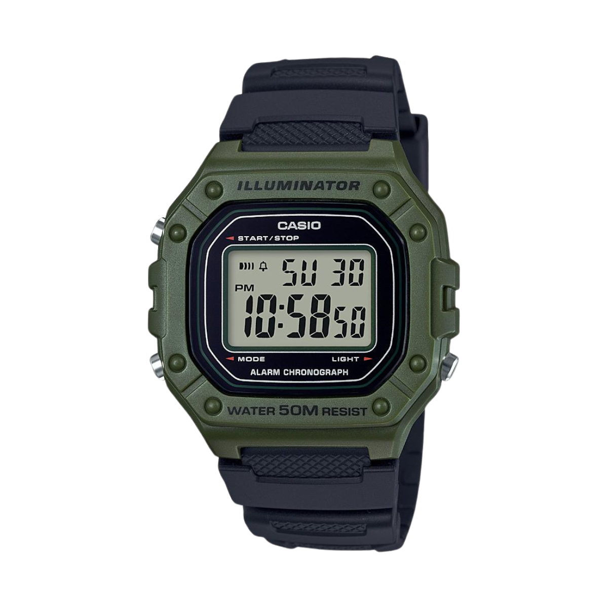 Reloj Digital Illuminator Sport Verde de Hombre