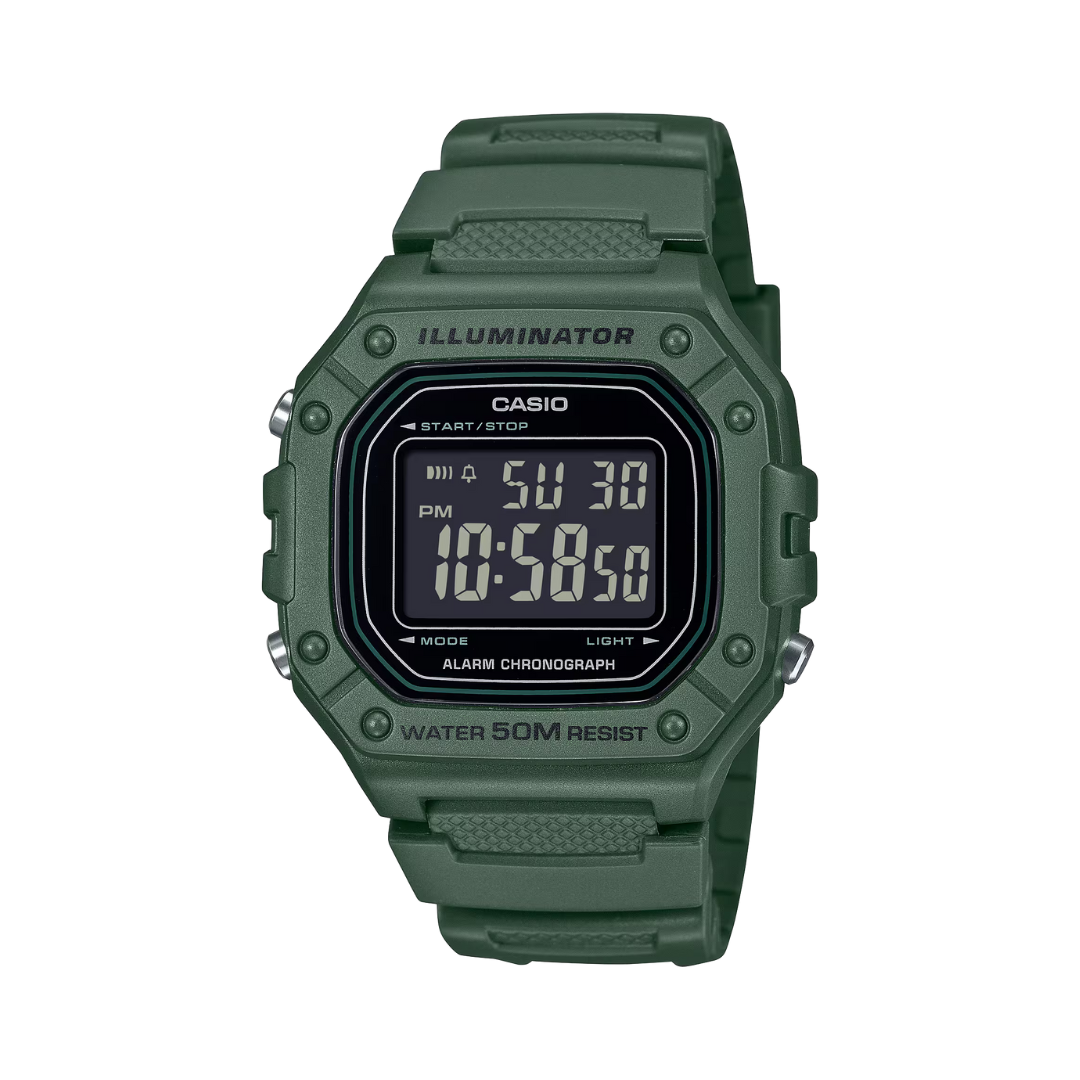 Reloj Digital Deportivo Verde de Hombre