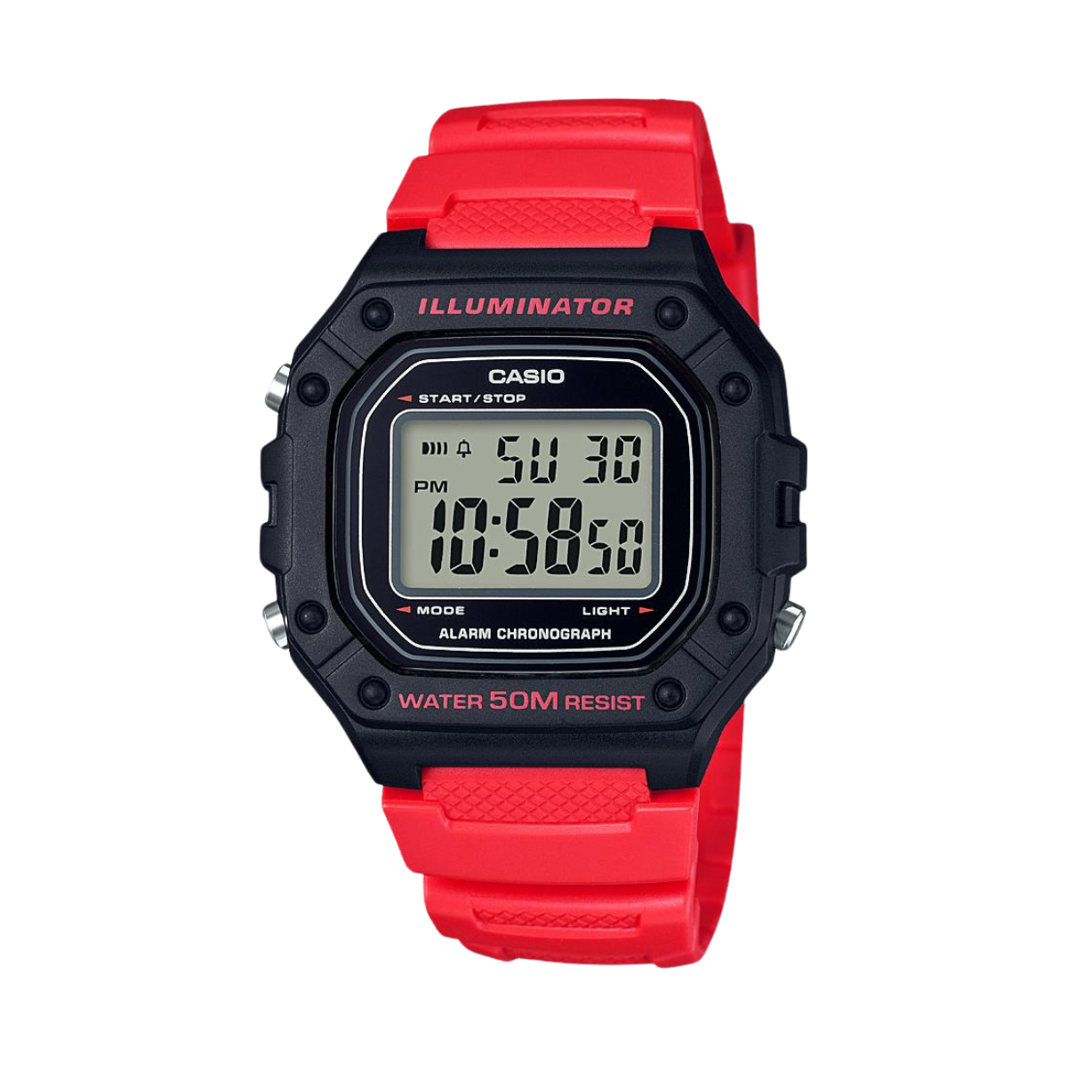 Reloj Digital Illuminator Sport Rojo de Hombre