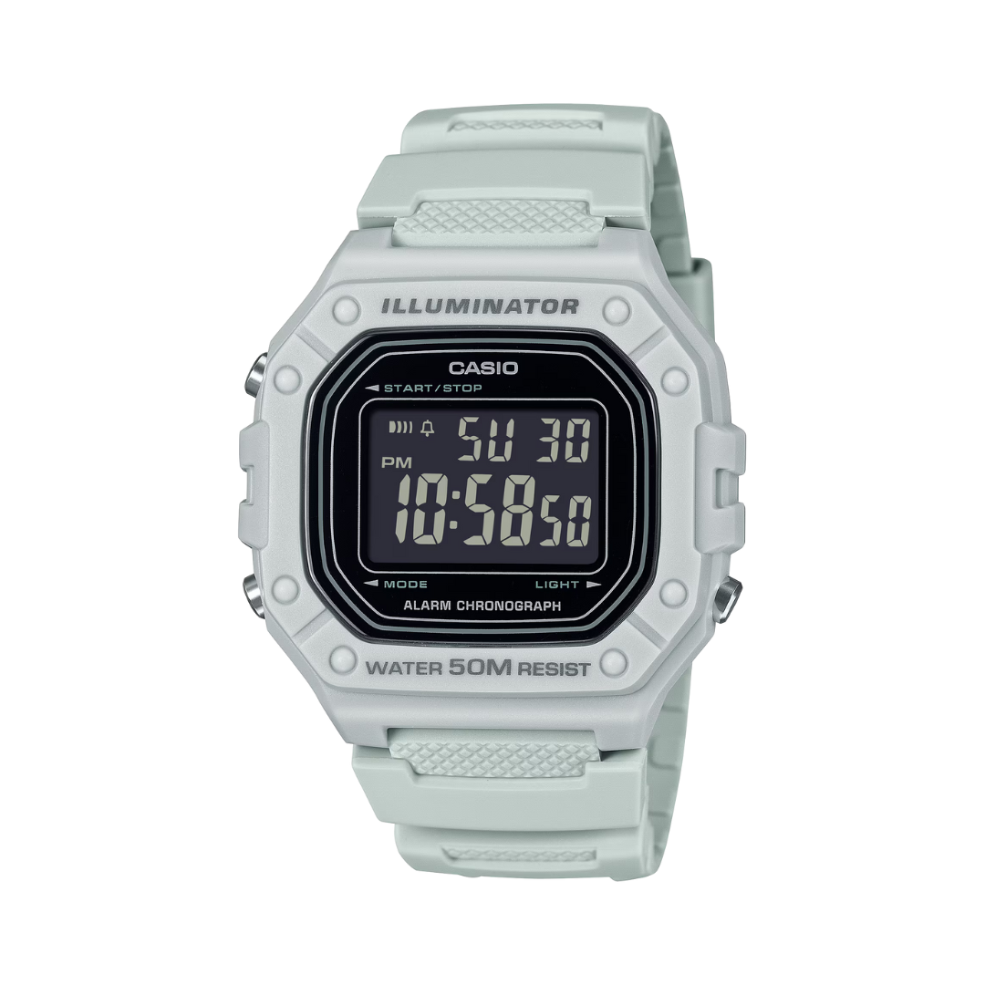 Reloj Digital Deportivo Blanco de Hombre