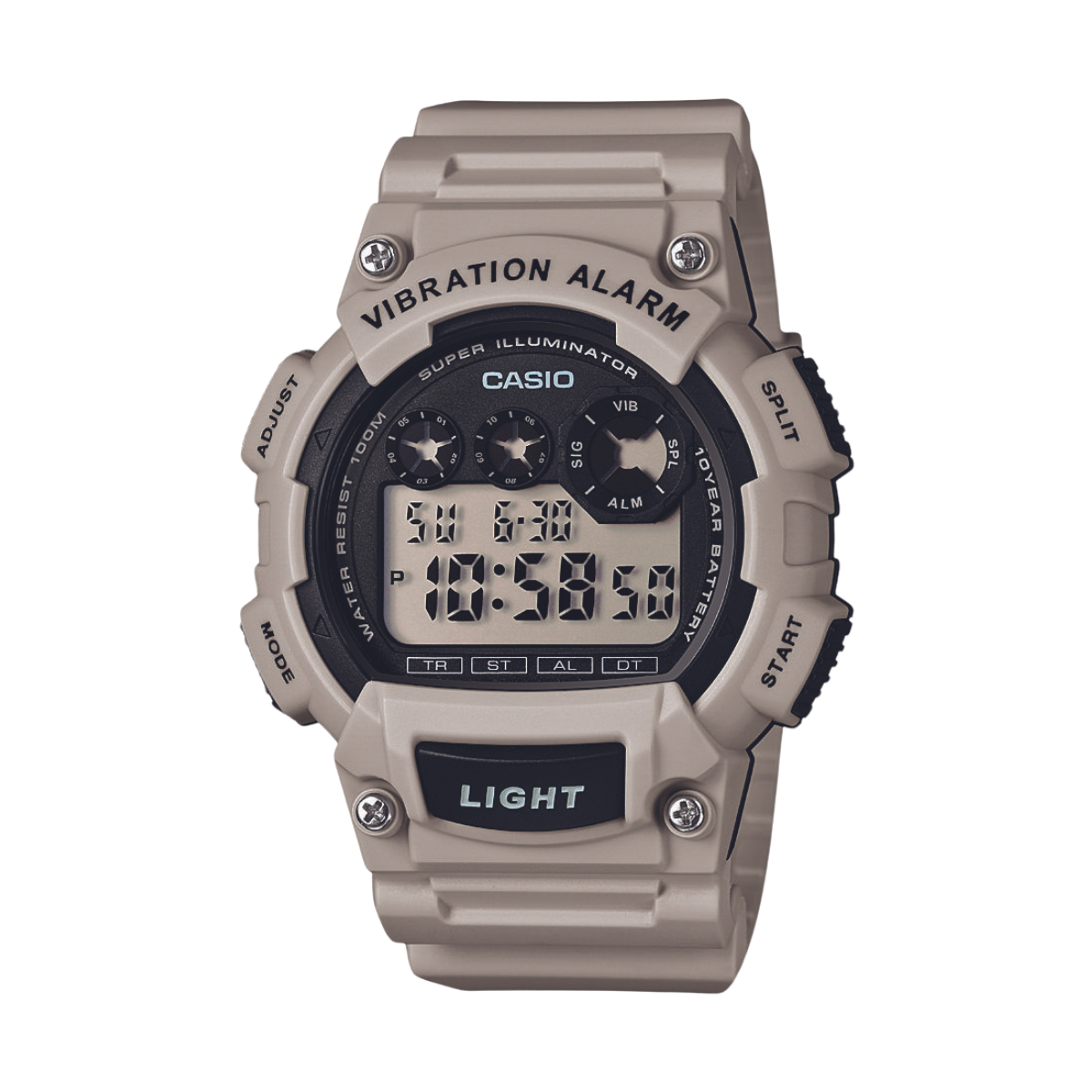 Reloj Digital Illuminator Casual Crema de Hombre