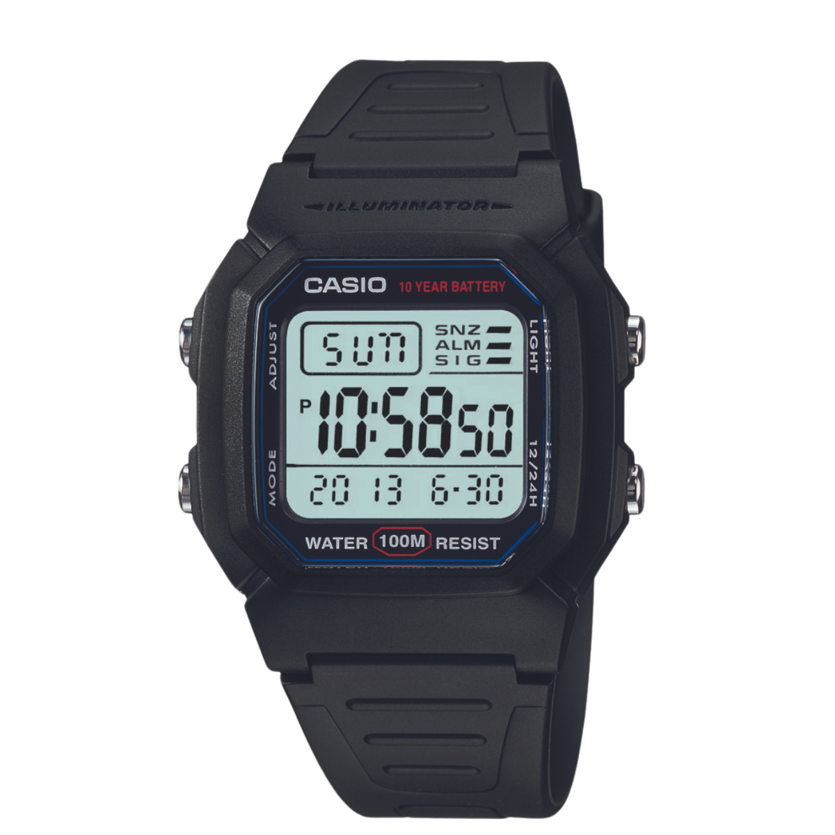 Reloj Digital Illuminator Casual Negro de Hombre