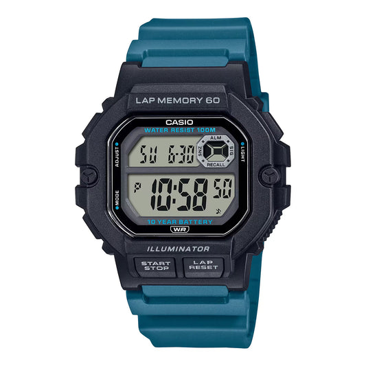 Reloj Digital Illuminator Lap Memory Sport Negro de Hombre