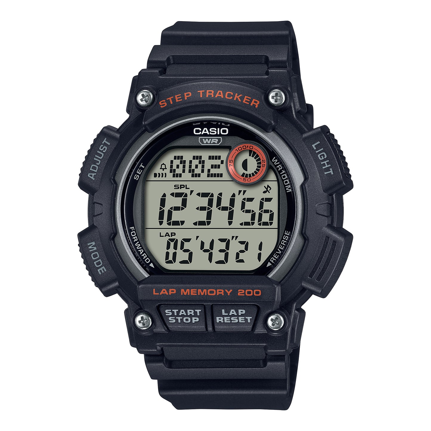 Reloj Digital Step Tracker Sport Negro de Hombre